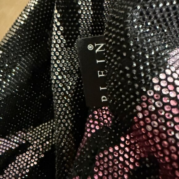 Philipp Plein Limited Release Crystal Zebra Lined Denim Jacket - US 4 - Picture 5 of 16